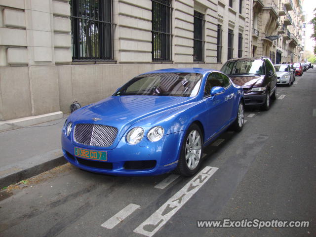 Bentley Continental spotted in Paris, France