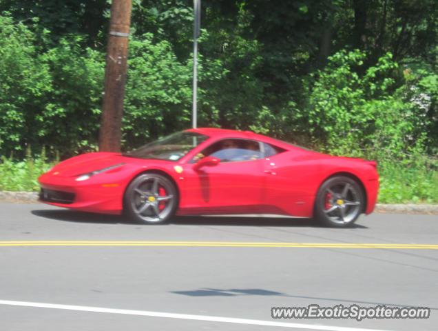 Ferrari 458 Italia spotted in Cedar Grove, New Jersey