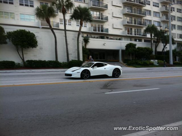 Ferrari 458 Italia spotted in Ft. Lauderdale, Florida