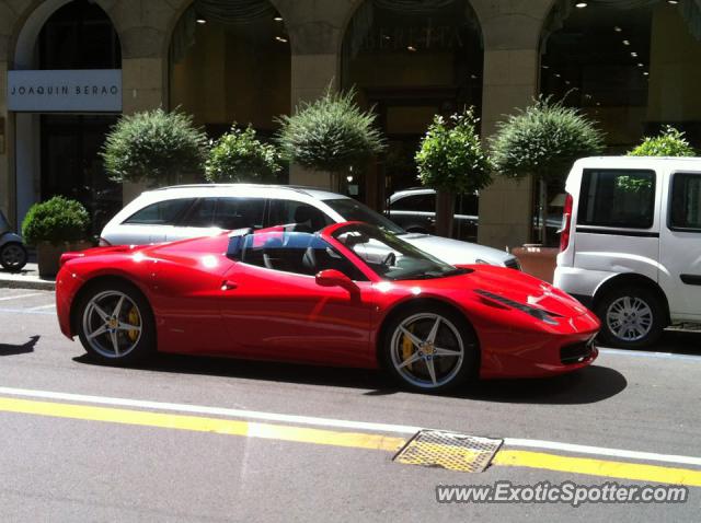 Ferrari 458 Italia spotted in Milano, Italy