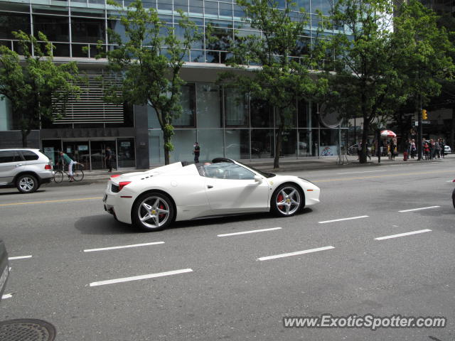 Ferrari 458 Italia spotted in Vancouver, BC, Canada