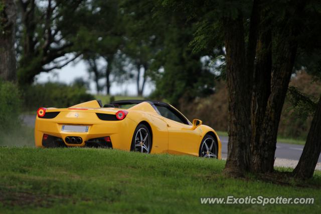 Ferrari 458 Italia spotted in Le Vigeant, France