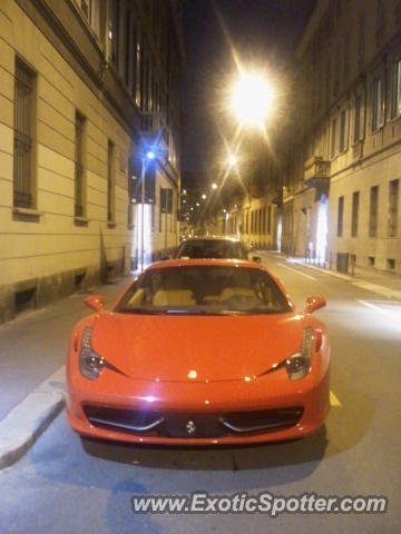 Ferrari 458 Italia spotted in Milano, Italy