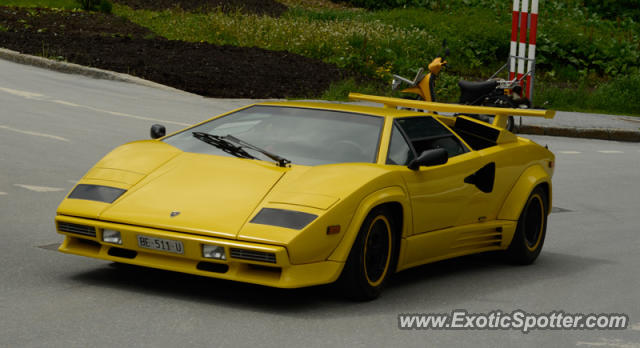 Lamborghini Countach spotted in Blatten, Switzerland