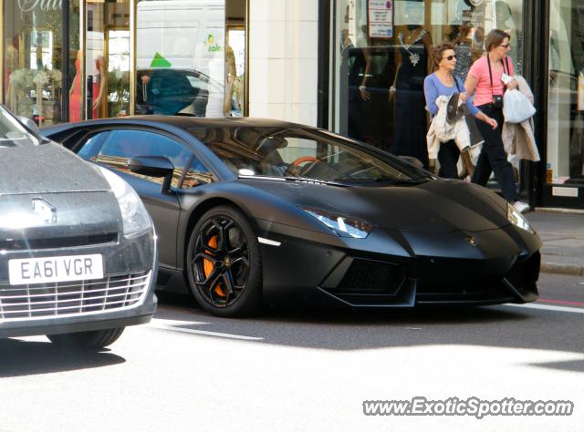 Lamborghini Aventador spotted in London, United Kingdom