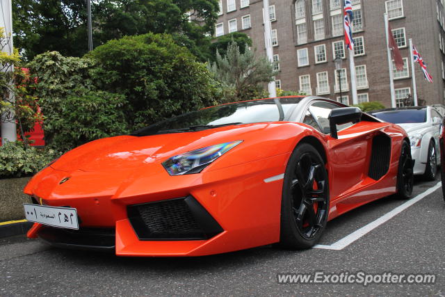 Lamborghini Aventador spotted in London, United Kingdom