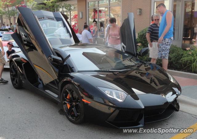 Lamborghini Aventador spotted in Boilingbrook, Illinois