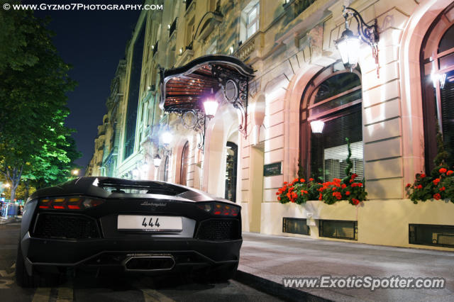 Lamborghini Aventador spotted in Paris, France