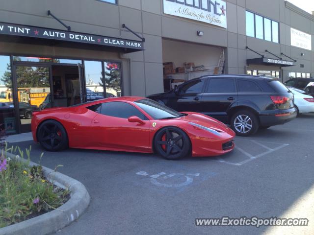 Ferrari 458 Italia spotted in SEATTLE, Washington