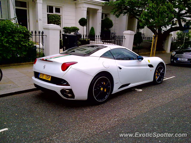 Ferrari California spotted in London, United Kingdom