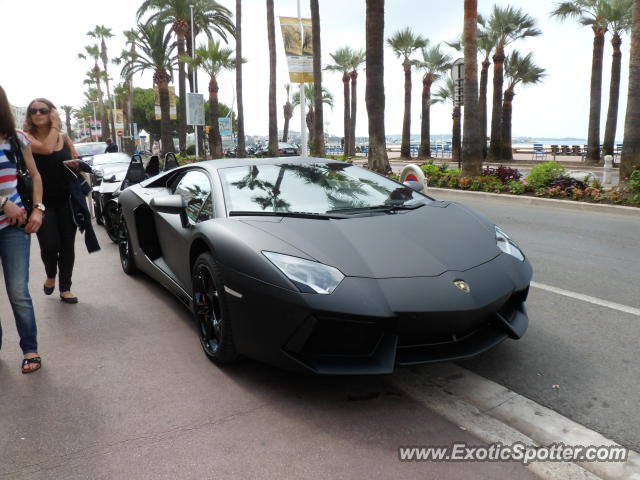 Lamborghini Aventador spotted in Cannes, France