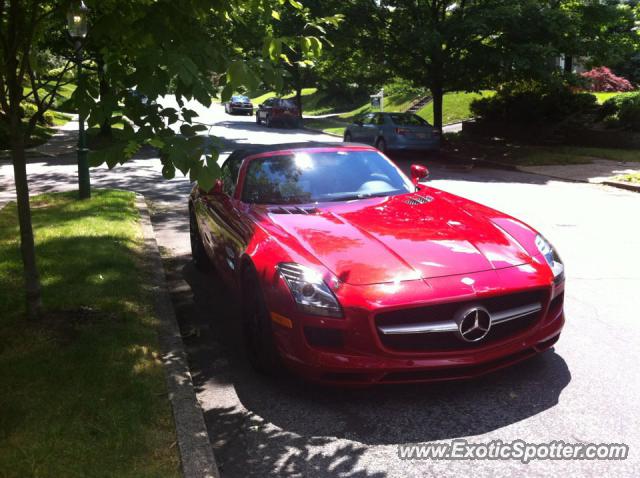 Mercedes SLS AMG spotted in Glen Ridge, New Jersey