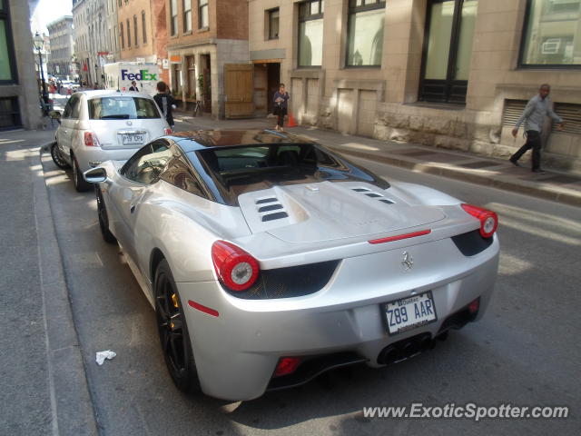 Ferrari 458 Italia spotted in Montreal, Canada