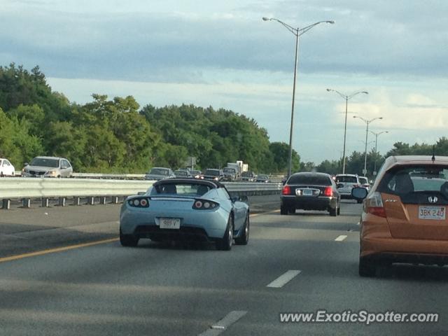 Tesla Roadster spotted in Winchester, Massachusetts
