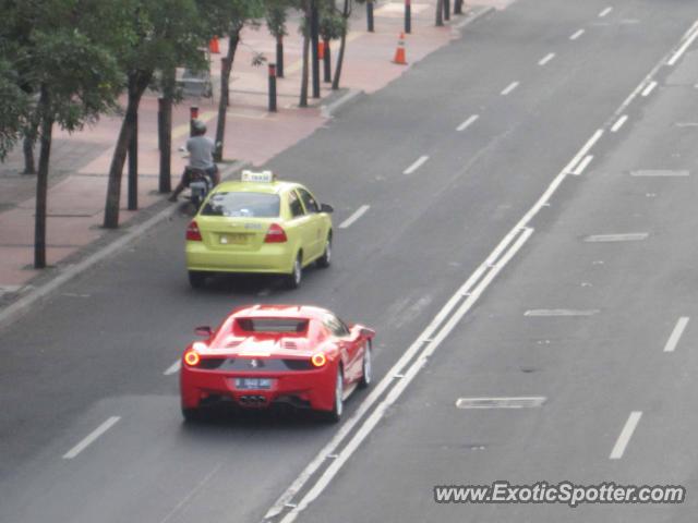 Ferrari 458 Italia spotted in Jakarta, Indonesia