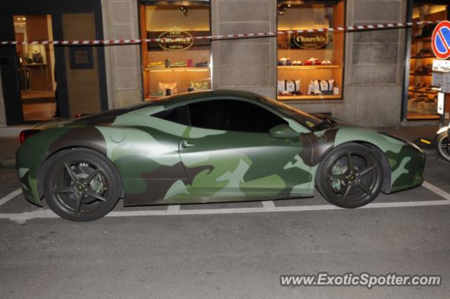 Ferrari 458 Italia spotted in Milano, Italy