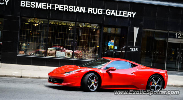 Ferrari 458 Italia spotted in Toronto, Canada