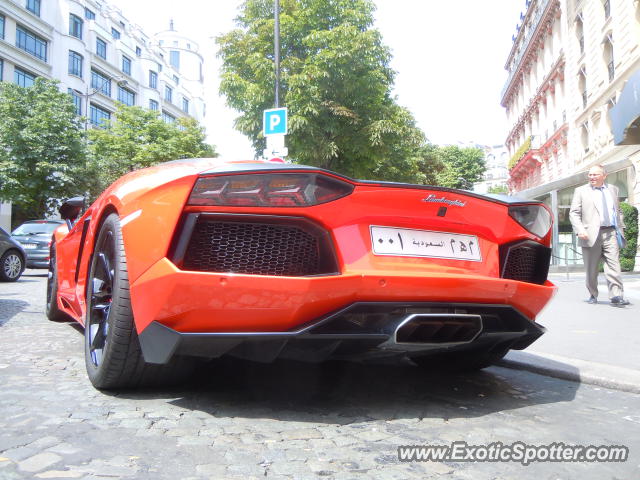 Lamborghini Aventador spotted in Paris, France