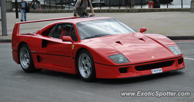 Ferrari F40 spotted in London, United Kingdom