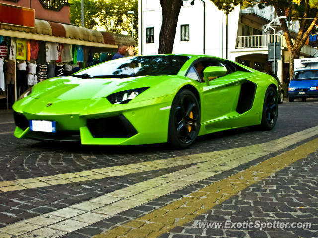 Lamborghini Aventador spotted in Jesolo Beach, Italy