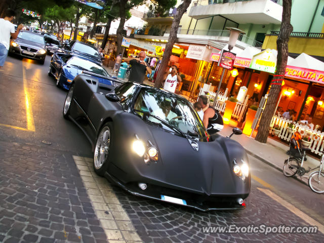 Pagani Zonda spotted in Jesolo Beach, Italy