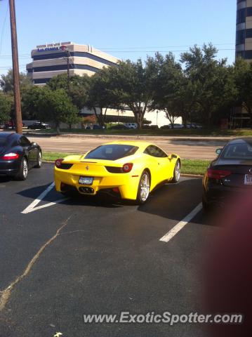 Ferrari 458 Italia spotted in Dallas, Texas