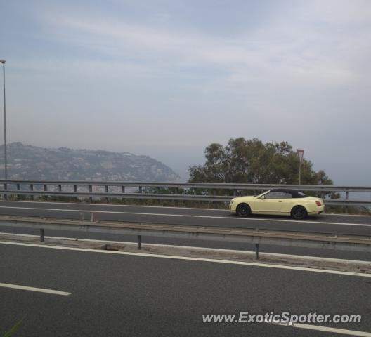 Bentley Continental spotted in Near Sanremo, Italy