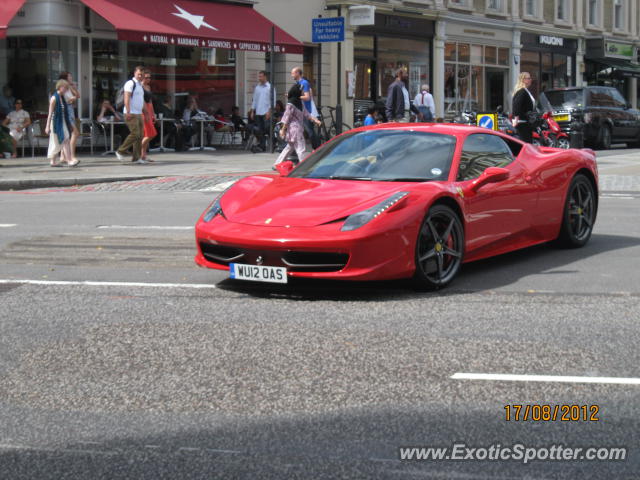 Ferrari 458 Italia spotted in London, United Kingdom
