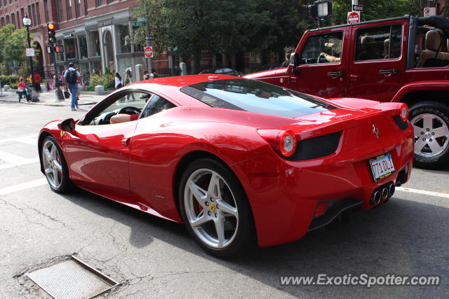Ferrari 458 Italia spotted in Boston, Massachusetts