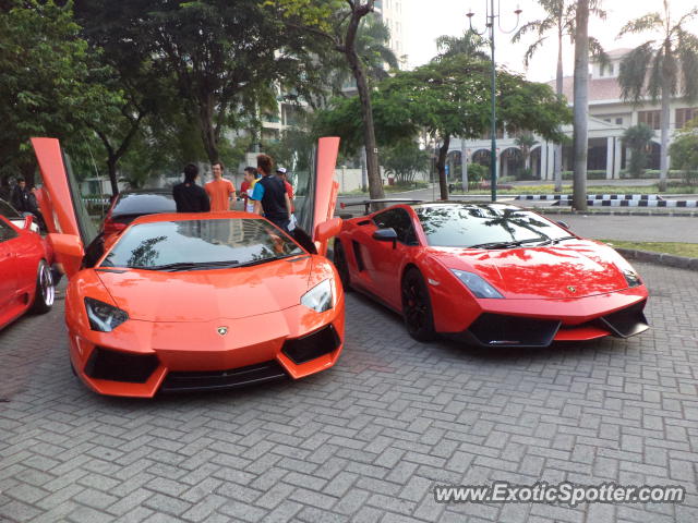 Lamborghini Aventador spotted in Jakarta, Indonesia