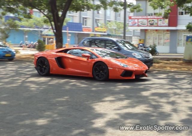 Lamborghini Aventador spotted in Jakarta, Indonesia
