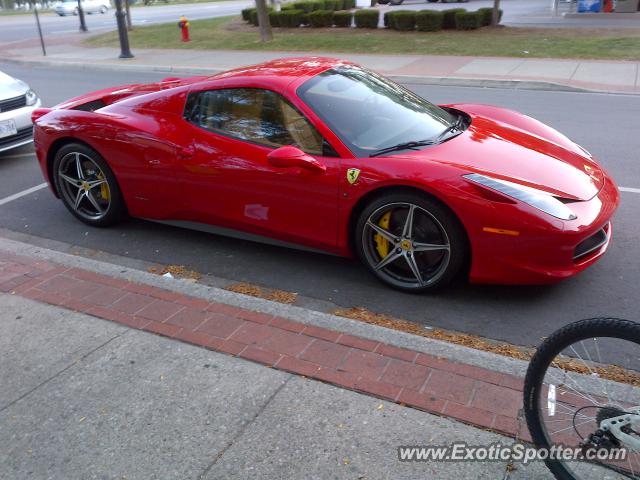 Ferrari 458 Italia spotted in Burlington, Canada