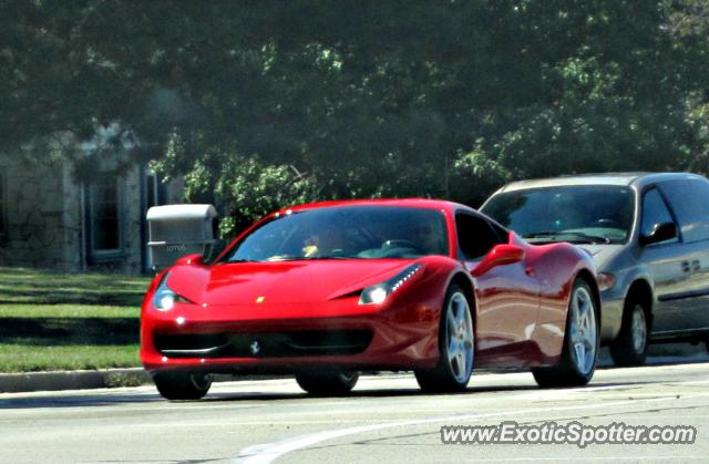 Ferrari 458 Italia spotted in Milwaukee, Wisconsin