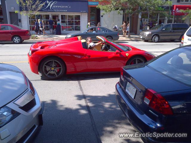 Ferrari 458 Italia spotted in Oakville, Canada