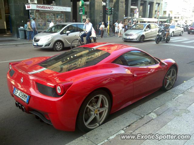 Ferrari 458 Italia spotted in Milano, Italy