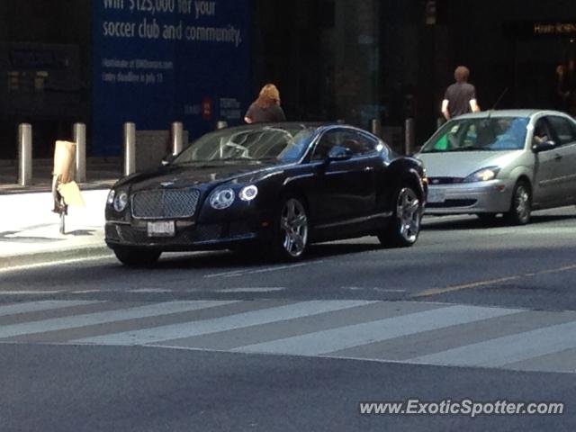 Bentley Continental spotted in Toronto, Ontario, Canada
