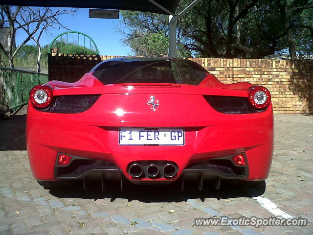 Ferrari 458 Italia spotted in Pretoria, South Africa