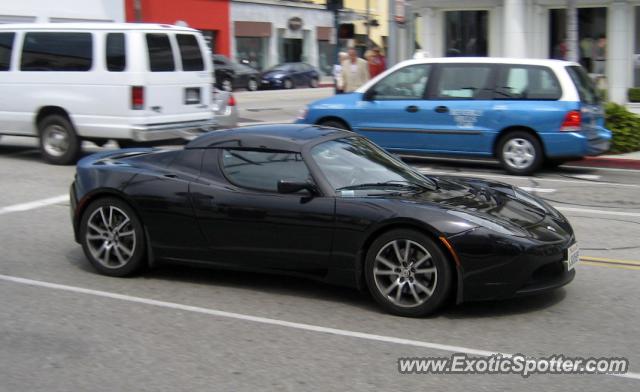 Tesla Roadster spotted in Beverly Hills, California