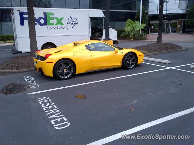Ferrari 458 Italia spotted in Virginia Beach, Virginia