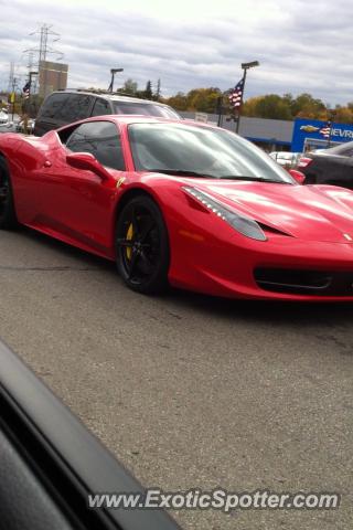Ferrari 458 Italia spotted in Hales Corners, Wisconsin