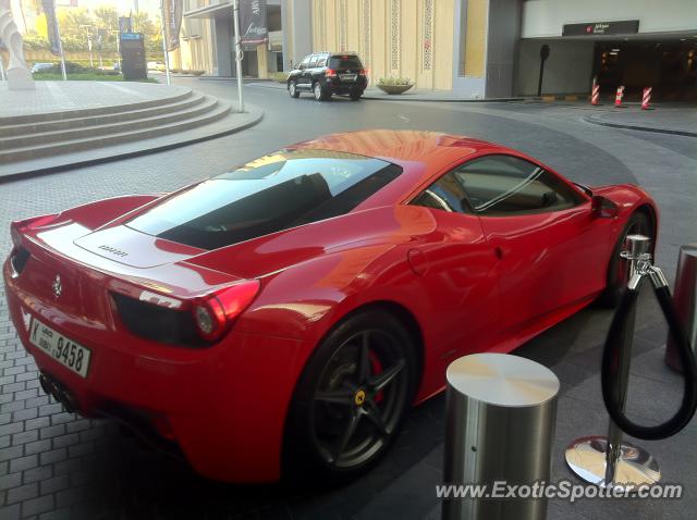 Ferrari 458 Italia spotted in Dubai, United Arab Emirates