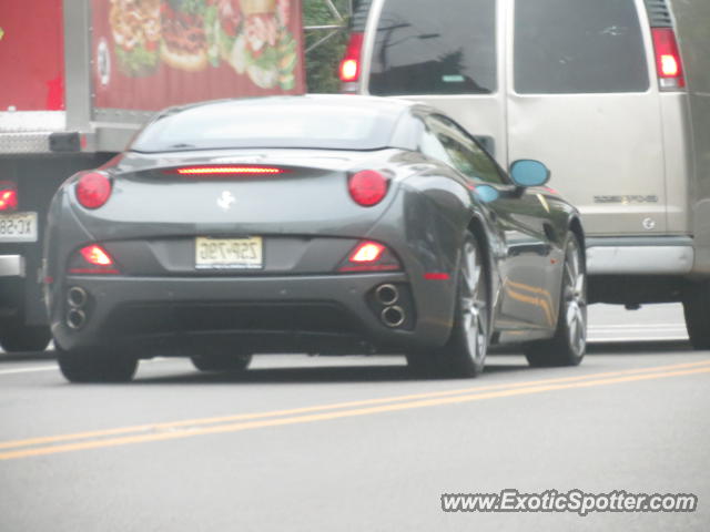 Ferrari California spotted in Fort Lee, New Jersey
