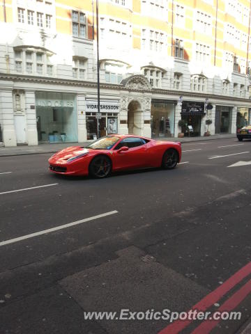 Ferrari 458 Italia spotted in LONDON, United Kingdom