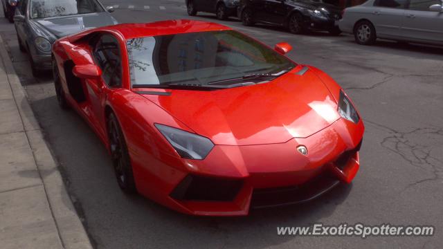 Lamborghini Aventador spotted in Chicago, Illinois