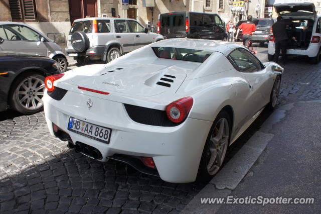 Ferrari 458 Italia spotted in Rome, Italy