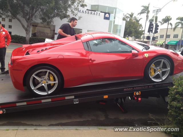Ferrari 458 Italia spotted in La Jolla, California