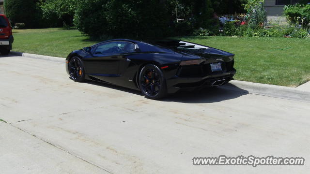 Lamborghini Aventador spotted in Skokie, Illinois