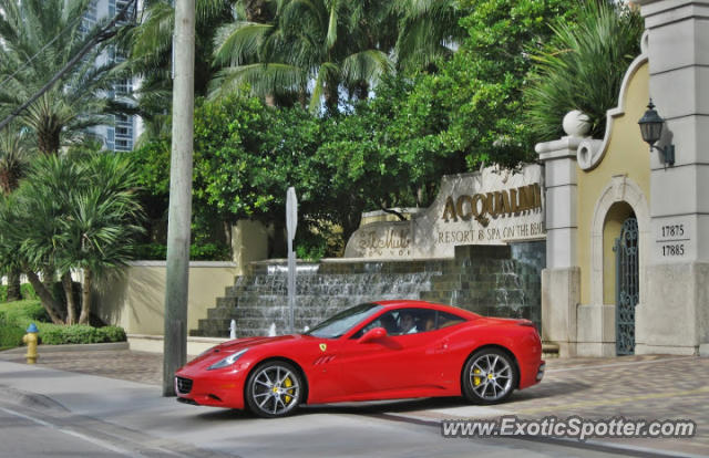 Ferrari California spotted in Miami, Florida