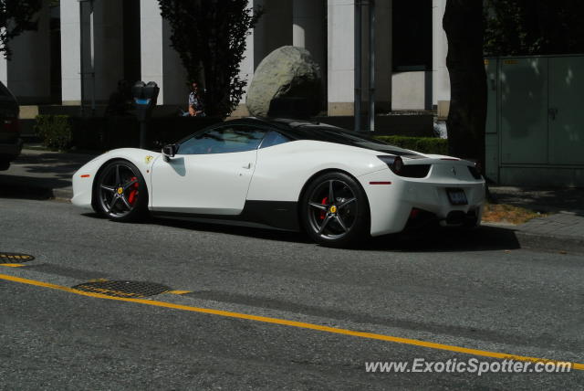 Ferrari 458 Italia spotted in Vancouver, Canada