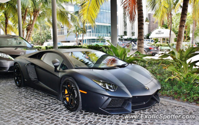 Lamborghini Aventador spotted in Miami, Florida